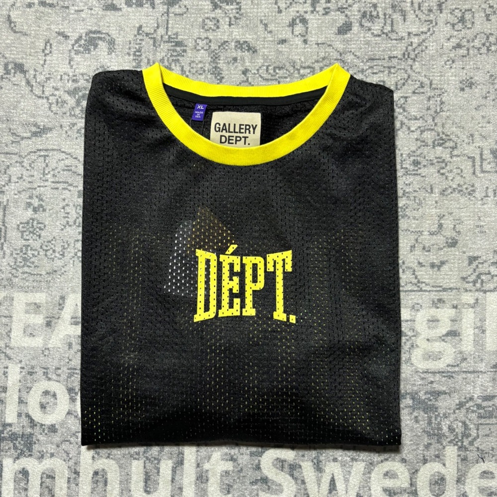 Gallery Dept Earth Crisis Mesh Jersey Mens XL NWT Black Neon Green SEL-60030 - Picture 3 of 11